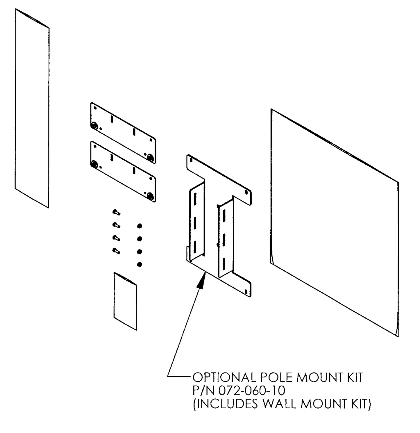 Pole Kit for FB23-3964WN4D2 NEMA Rated Wall Mount Enclosure