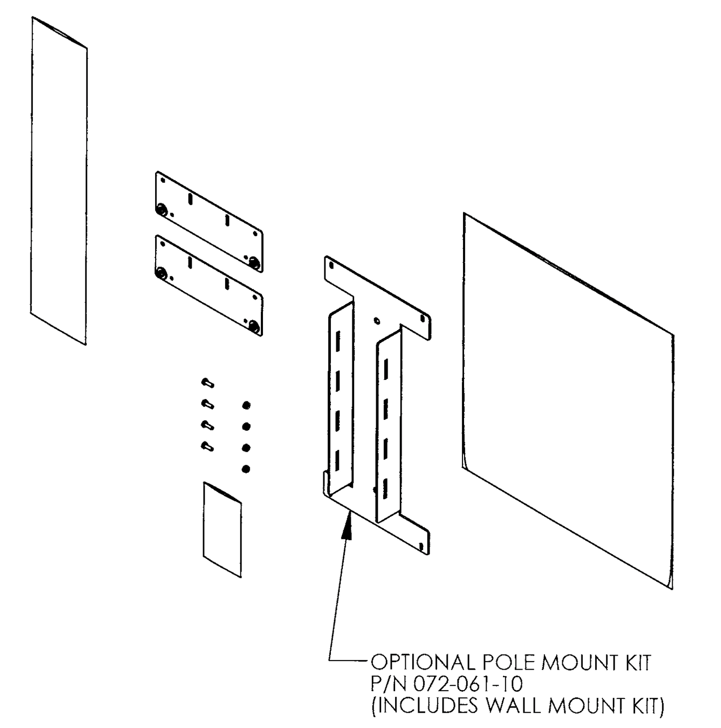 Pole Kit for FB23-3966WN4D12 NEMA Rated Wall Mount Enclosure