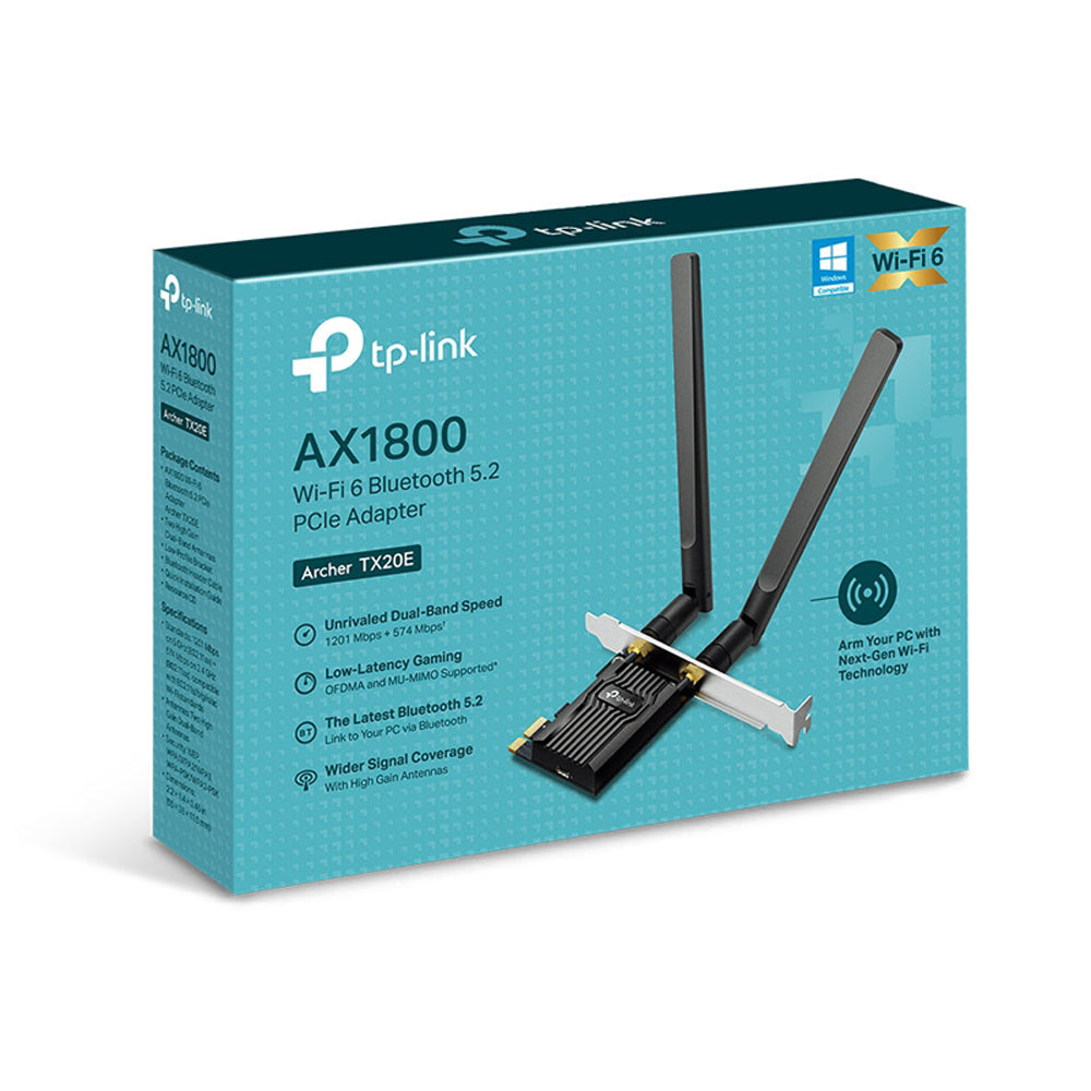 AX1800 Wi-Fi 6 Bluetooth 5.2 PCIe Adapter | TP-Link
