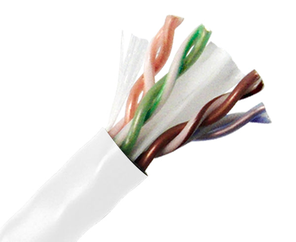 1000FT CAT6 Plenum Bulk Ethernet Cable: CMP UL Listed, TAA, Solid Copper UTP, 23 AWG