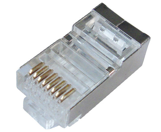 CAT6 Shielded RJ45 Connector - with Insert - 2 Prong for Round Stranded Cable