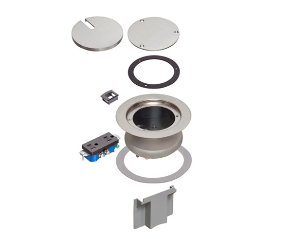 Exploded view of the components of In Box cover kit- Nicel