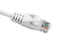 CAT5E Ethernet Patch Cable, Snagless Molded Boot, RJ45 - RJ45, 1ft - White