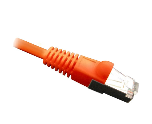 CAT5E Ethernet Patch Cable Shielded, Snagless Molded Boot, RJ45 - RJ45, 6ft - Orange
