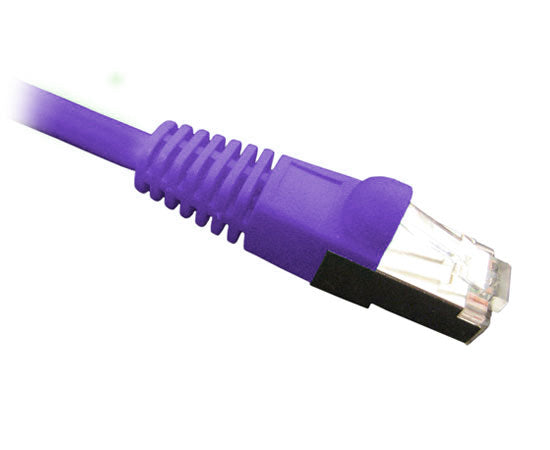 CAT6 Ethernet Patch Cable Shielded, Snagless Molded Boot RJ45-RJ45 - Purple