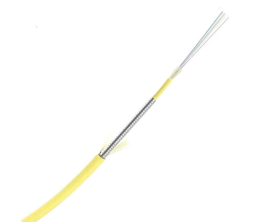 Micro-Distribution Armored Plenum Yellow Fiber OS2 Multimode, 24 Strand, Indoor