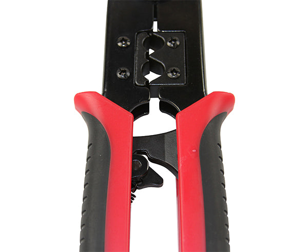 Ratchet Cable Crimp Tool for Large OD Easy Feed RJ45 Plugs - Primus Cable Hand Tools for Cable and Wire Installation
