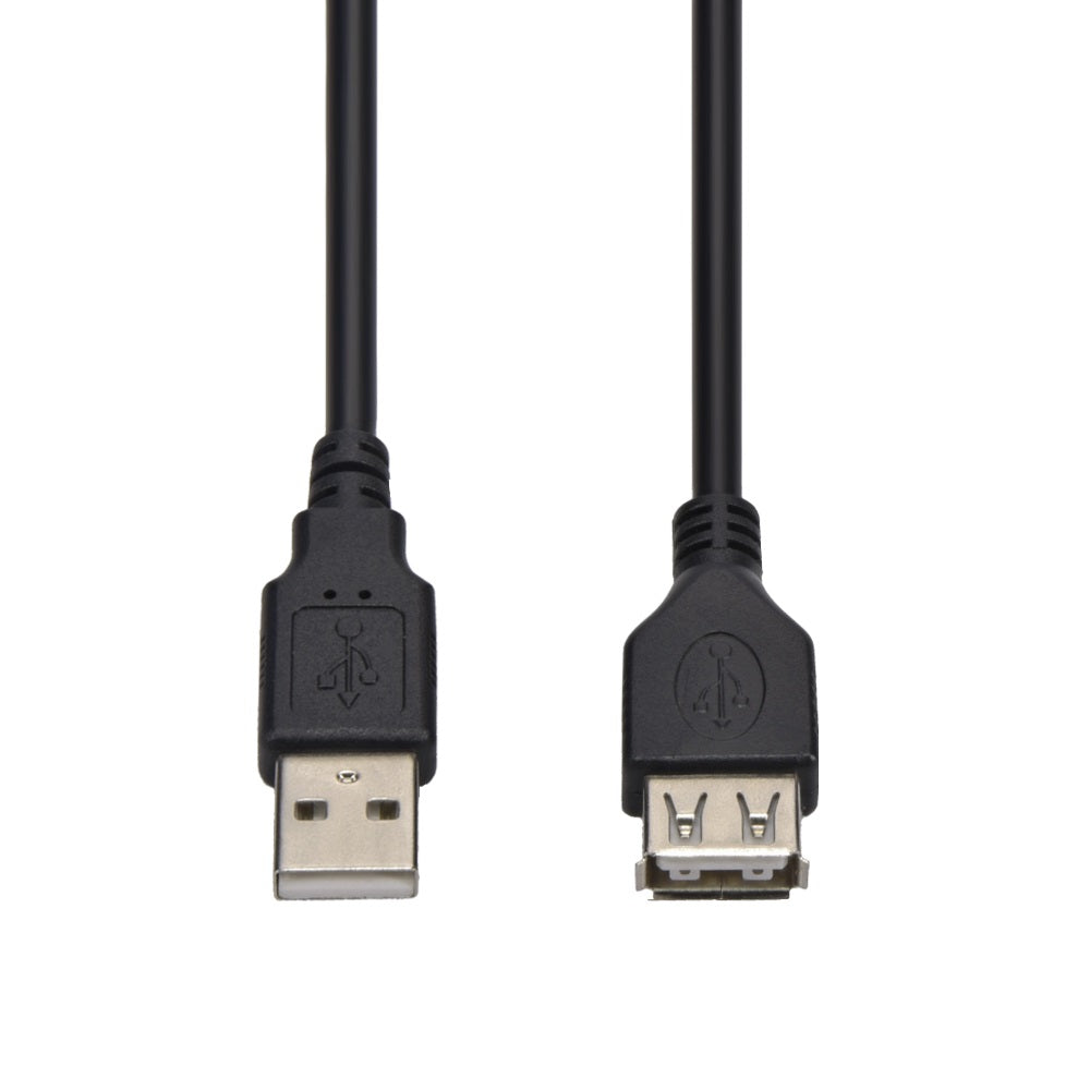 USB 2.0 A Male to USB 2.0 A Female Extension Cable, Black and Ivory, 3FT, 6FT, 10FT and 15FT