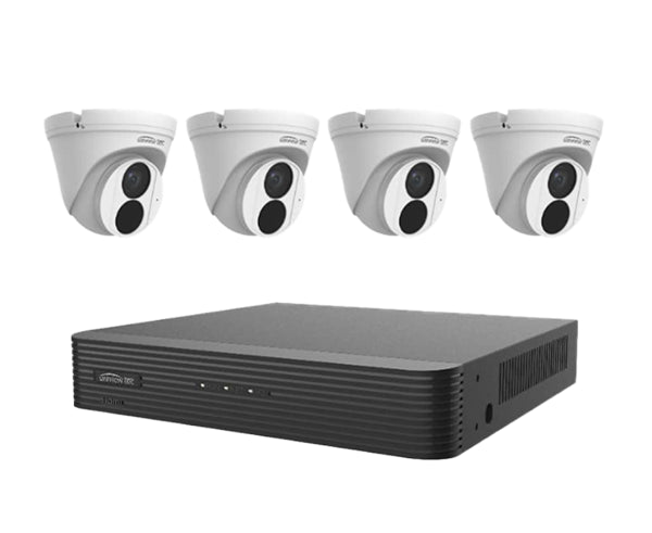 Uniview Tec - 5MP, DWDR, IR TURRET DOME / 8ch, 8 PoE, 4K Resolution, H.265 NVR, 2TB