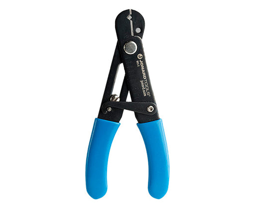 Adjustable Wire Stripper & Cutter - Blue rubber handles - Primus Cable
