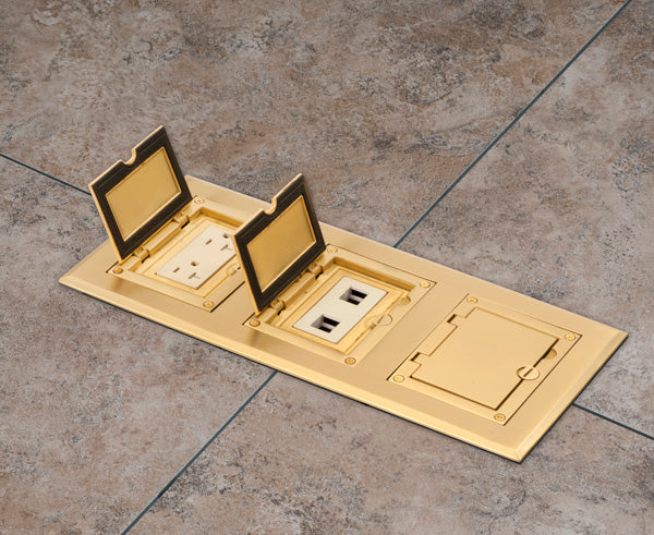 Three Gang brass Frame Kit