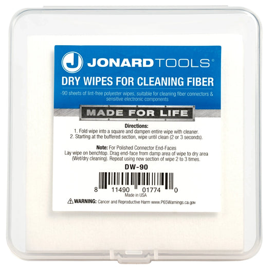Dry Wipes for Cleaning Fiber