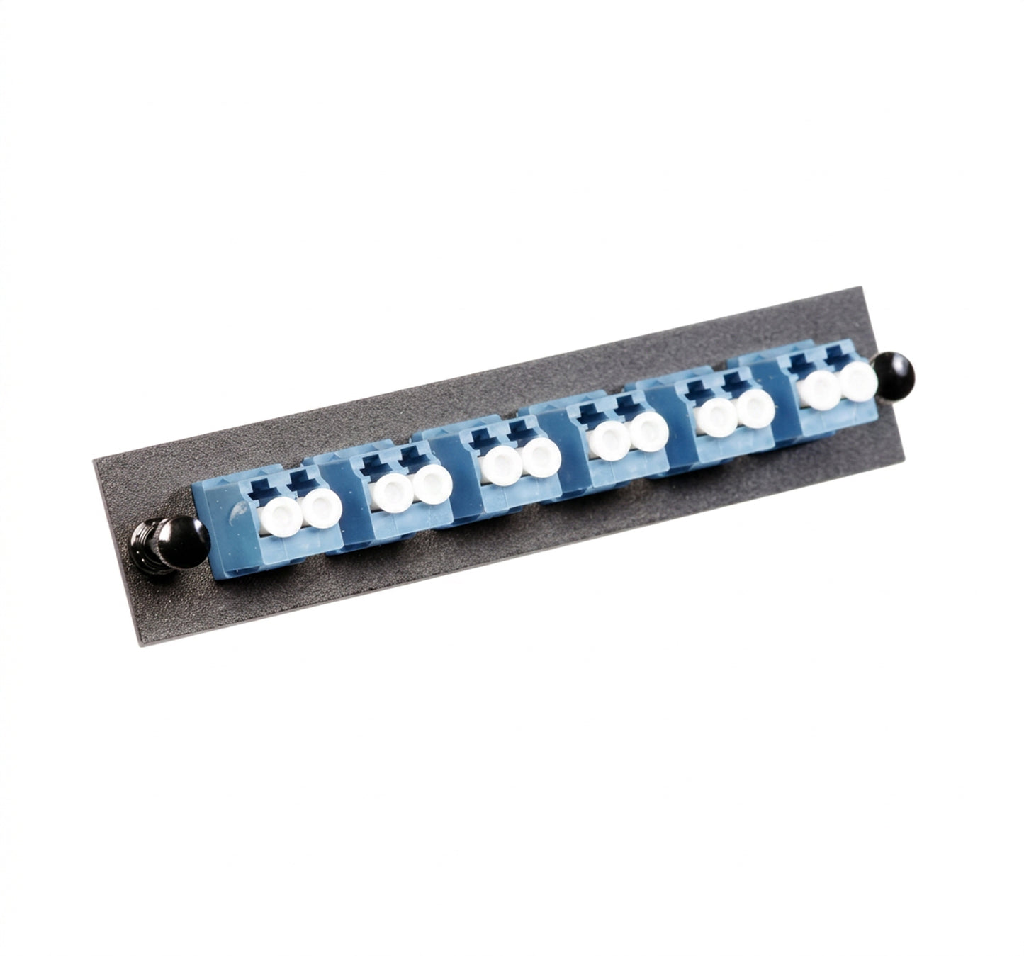 LC Fiber Optic Adapter Plate with 6 Duplex Single Mode Adapters