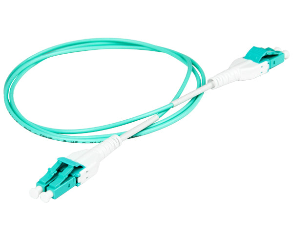 Uniboot Duplex Fiber Optic Patch Cable, LC to LC, 10 Gig Multimode 50/125 OM4