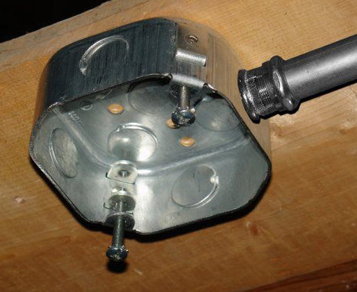 4 in. Octagon Fan and Fixture Support Box, 2-1/8 in. Deep, No Bracket