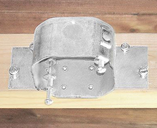 4 in. Octagon Fan Box, 2-1/8 in. Deep, with Bracket