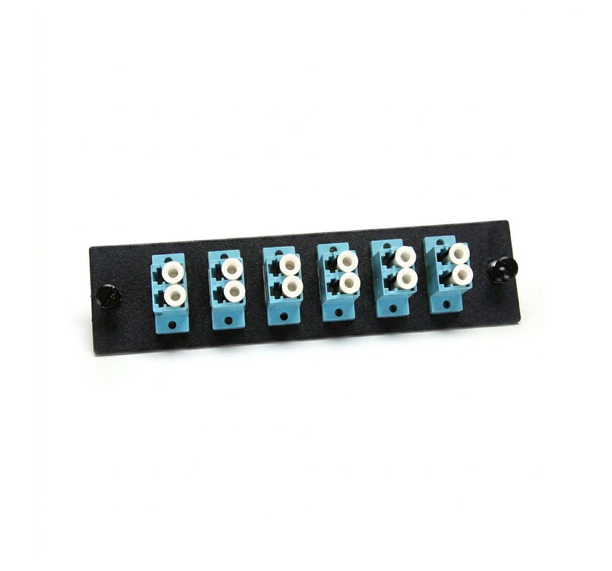 Fiber Adapter Plate, 10 Gig Multimode, 6 LC Duplex Couplers