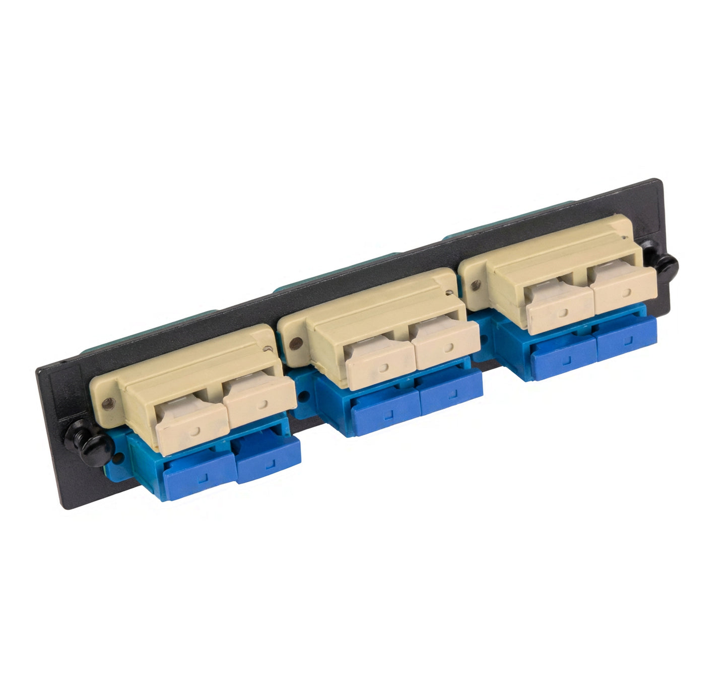 Fiber Adapter Plate, Multimode and Single Mode, 6 SC Duplex Couplers