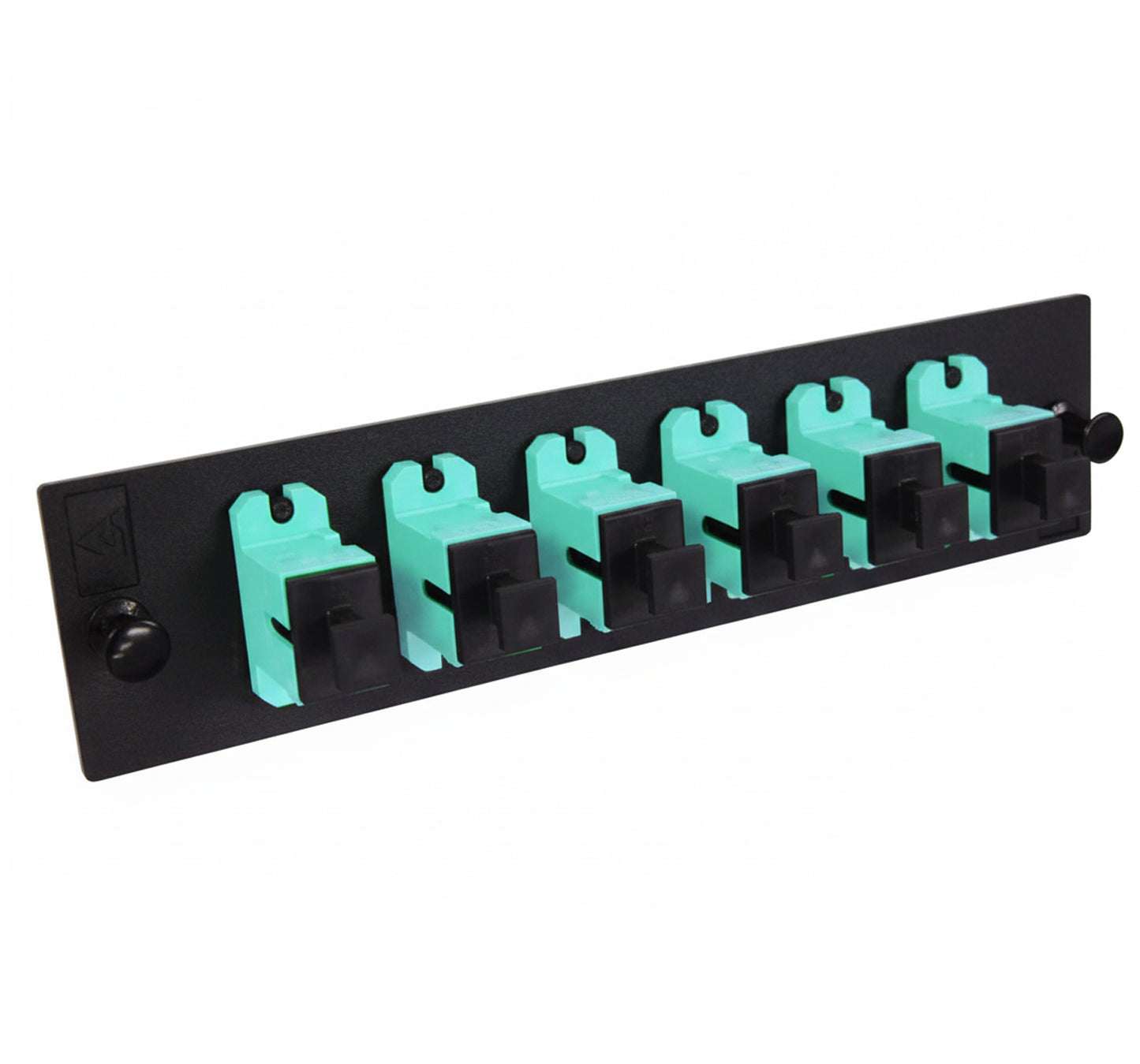 Fiber Adapter Plate, Multimode 10G OM3, 6 SC Simplex Couplers