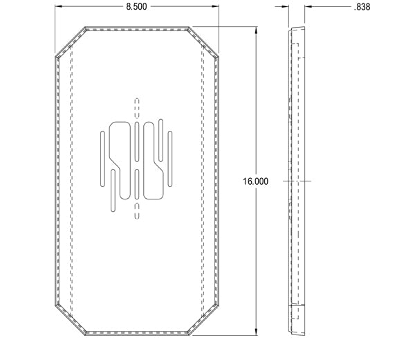 Line Drawing of the siding Plate