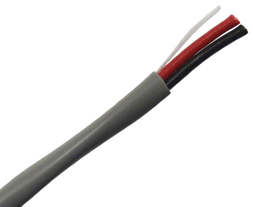 14/2 awg (19 strand) bare copper conductor riser alarm cable, unshielded, 1000 foot increments, gray, Unshielded