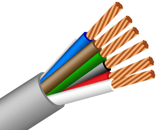 18/6 Alarm-Security/ audio Cable, CMR, Stranded (7 Strand) Unshielded, 1000' Gray