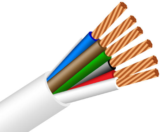 22/2 Alarm-Security/ audio Cable, CMR, Stranded (7 Strand) Unshielded, 1000' Gray