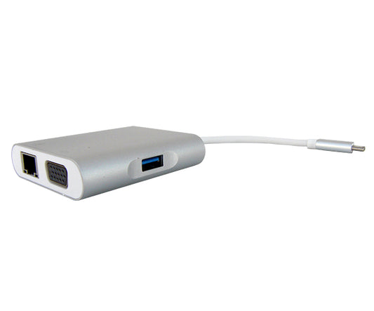 USB 3.1 Type C Male To 4-In-1 Multiport Compact Converter