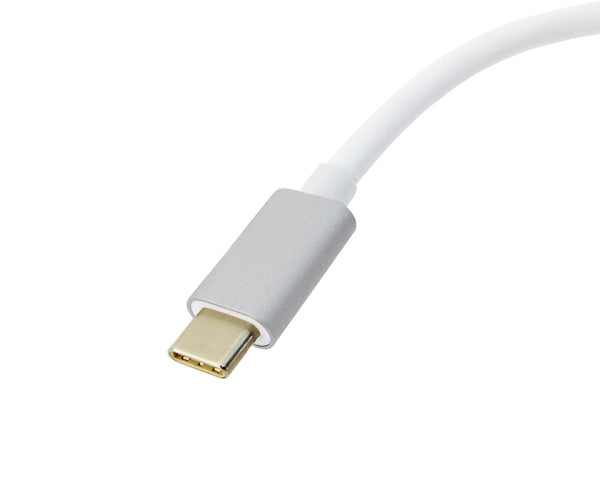 USB 3.1 Type C Male To 2-In-1 Multiport Compact Adapter- Type C + HDMI A Female - Silver