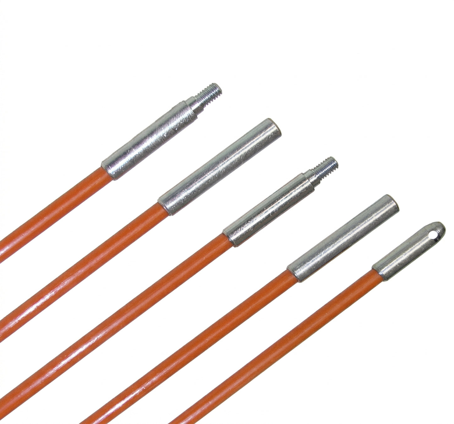 Fiberfish II Rod Kit, Wire Installation Rods, Plastic Coated 3' length x 3/16" Diameter Orange