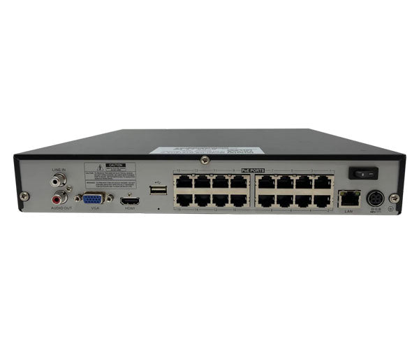 16 Channel NVR 4K Video Output with Face Recognition