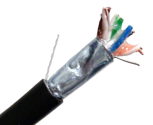 CAT5E Direct Burial CMX Cable Black Jacket