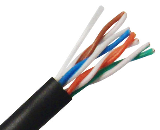 CAT5E Ethernet Cable, Outdoor CAT5E Cable, UV Protection, 1000™ - Black