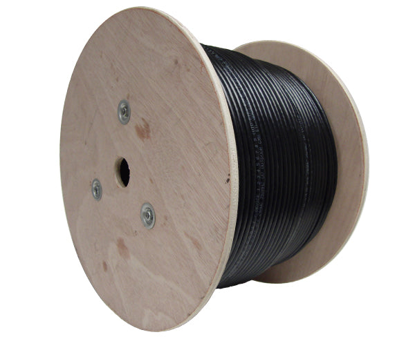 AT5E Outdoor Bulk Ethernet Cable, Aerial Shielded Solid Copper CMX, 24 AWG 1000FT