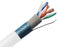 CAT5E Outdoor Bulk Ethernet Cable, Direct Burial Shielded Solid Copper, Water Blocking PVC Layer, UV Resistant LSZH Outer Jacket, White, 24 AWG
