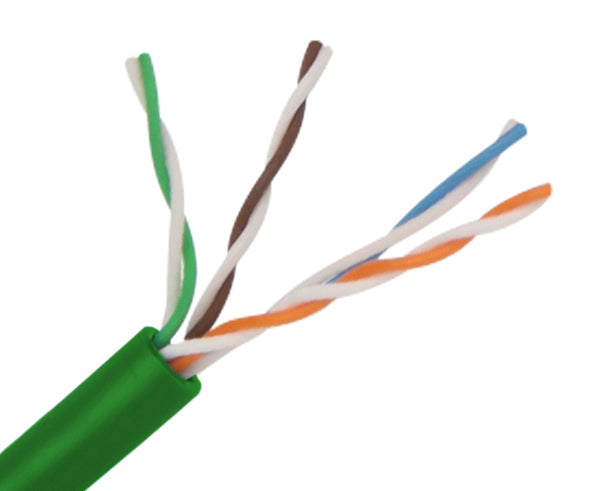 1,000FT CAT6A Slim Stranded Bulk Cable, 28 AWG - Green