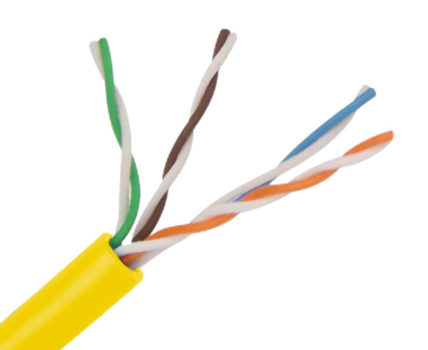 1,000FT CAT6A Slim Stranded Bulk Cable, 28 AWG - Yellow