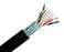 1000ft CAT6 Shielded Plenum Cable, 23AWG Solid Copper - Black