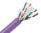 CAT6 Bulk Riser Ethernet Cable, CMR UL Listed Solid Copper UTP, 24 AWG 1000FT - Purple