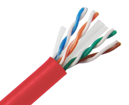 CAT6 UTP Bulk Ethernet Cable, Solid Copper CM, 23 AWG 1000FT - Red