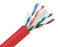 Bulk CAT6 Riser Ethernet Cable, CMR UL Listed Solid Copper UTP, 23 AWG 1000FT Red