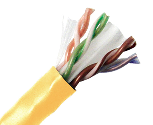 1000ft Pull Box CAT6 Plenum Cable UL Listed - Yellow