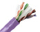 CAT6 Plenum Bulk Ethernet Cable, CMP, Solid Copper UTP, 23 AWG 1000FT - Purple