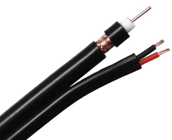 RG6 Siamese Coax Cable, 95% BC Braid, 18/2 Power Cables and 18 AWG BC Conductor