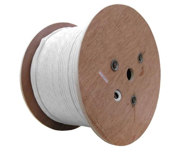 CMP Siamese Cable RG6 Coax BC 95% Braid, 18 AWG Power Spool 1000' White