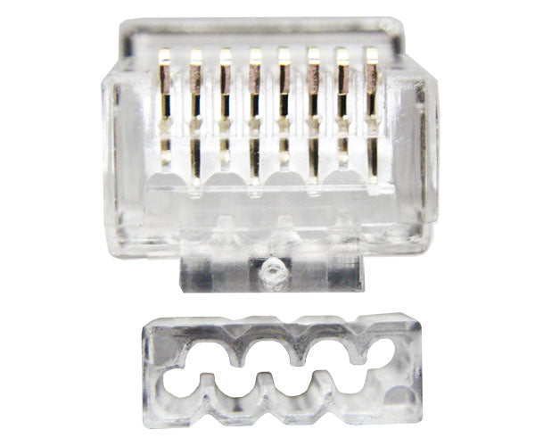 Close up of RJ45 Insert and Staggered Feed.