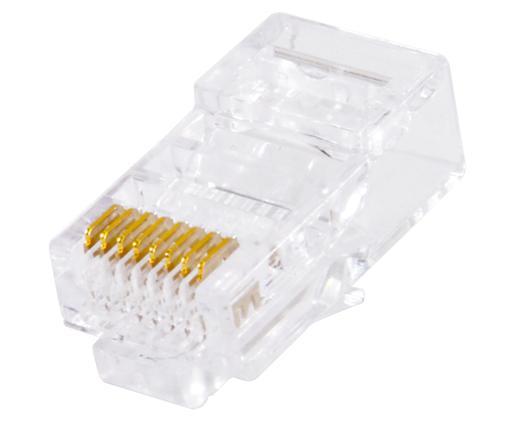 Easy Feed RJ45 Connector for CAT5E Solid and Stranded Cable