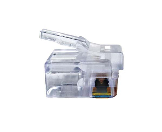EZ-RJ12/11 Modular Plug, 6P6C Easy Feed - Solid/Stranded Cable - 50 Pack