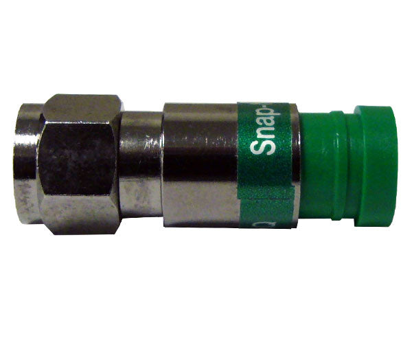 Pro Snap N Seal™ Universal F-Type Connector, RG6  Plenum Quad ™ Green Ring