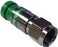Snap N Seal Universal F-Type RG6 Coax Cable Connector, Standard or Quad Shield - Green Ring